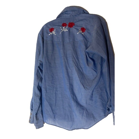 Bronco Woman’s Floral Blouse Size Medium western - Picture 2 of 9